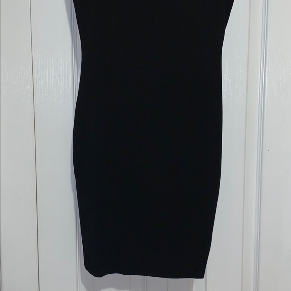 LF V Neck Choker Collar Bodycon Black Dress - Picture 4 of 7
